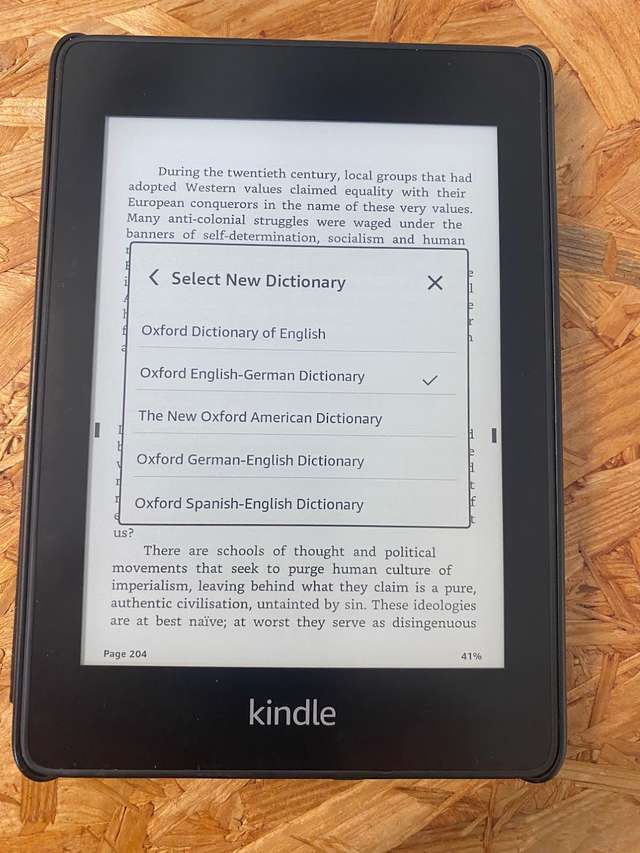 List of kindle dictionaries